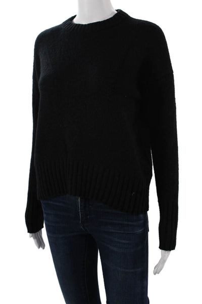 Allsaints Unisex Pullover Black Crew Neck Long Sleeve 70% Cashmere Size XS