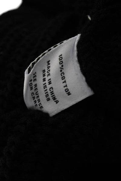 525 Unisex Black Turtleneck Pullover Sweater Grunge Long Sleeve Size S