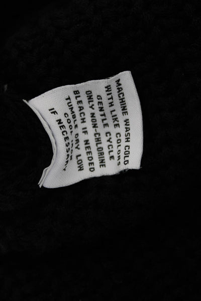 525 Unisex Black Turtleneck Pullover Sweater Grunge Long Sleeve Size S