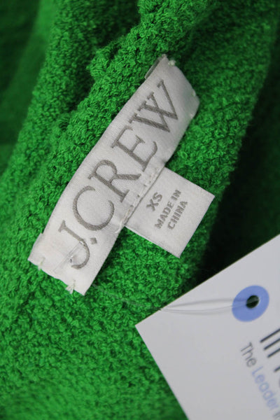 J Crew Women Green Cardigan Long Sleeve Button Round Neck Size XS