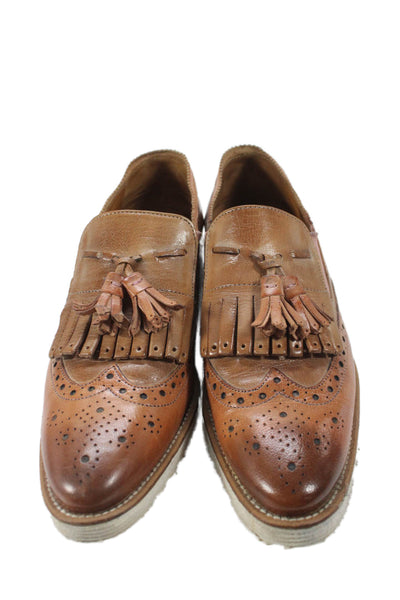 Melvin & Hamilton Womens Leather Amy Slip-On Loafer Shoes Brown Size 8