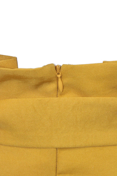 Jealous Tomato Women A-Line Pleated Yellow Skirt Size M