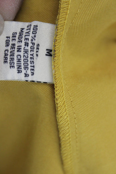 Jealous Tomato Women A-Line Pleated Yellow Skirt Size M
