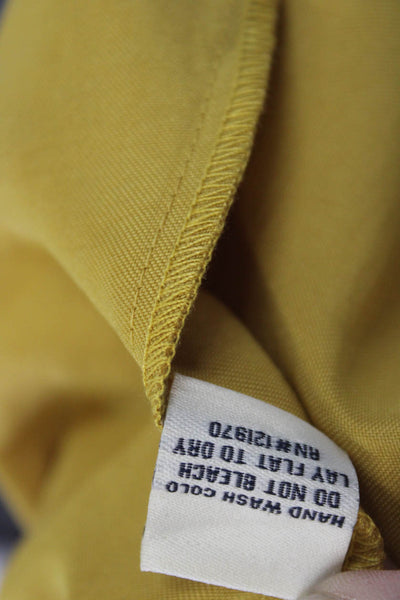 Jealous Tomato Women A-Line Pleated Yellow Skirt Size M