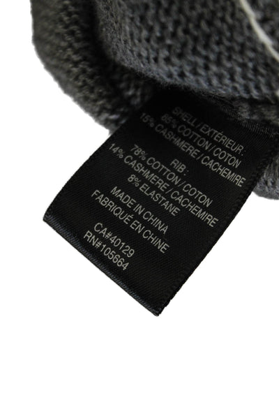 Lamb Unisex V-Neck Argyle Pullover Sweater Dark Gray Cotton Cashmere Size XS