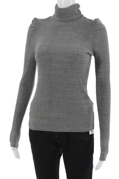 Amo Unisex Pullover Turtleneck Long Sleeve Gray Size S