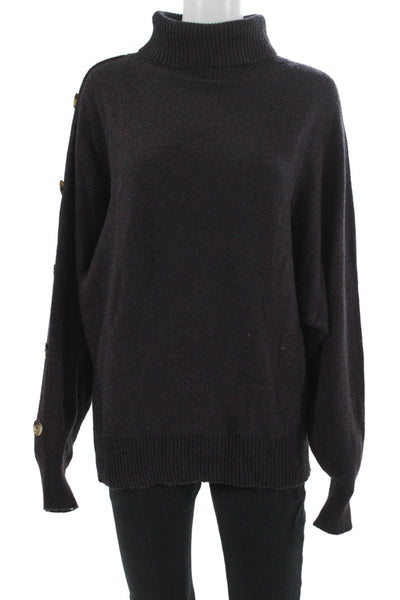Beach Lunch Lounge Unisex Black Cashmere Turtleneck Pullover Size XS