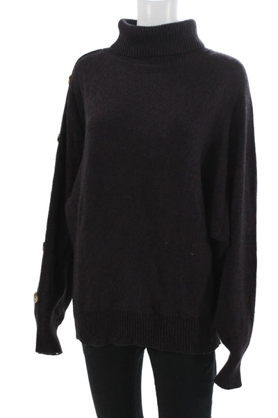 Beach Lunch Lounge Unisex Black Cashmere Turtleneck Pullover Size XS