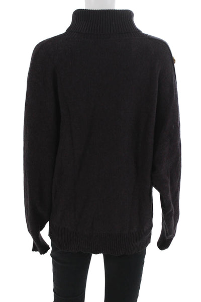 Beach Lunch Lounge Unisex Black Cashmere Turtleneck Pullover Size XS