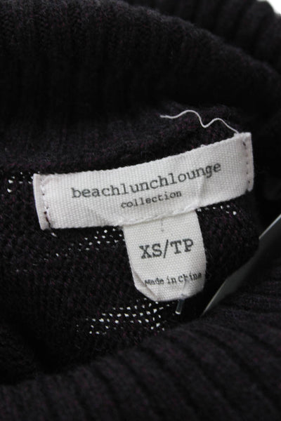 Beach Lunch Lounge Unisex Black Cashmere Turtleneck Pullover Size XS