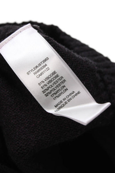 Beach Lunch Lounge Unisex Black Cashmere Turtleneck Pullover Size XS