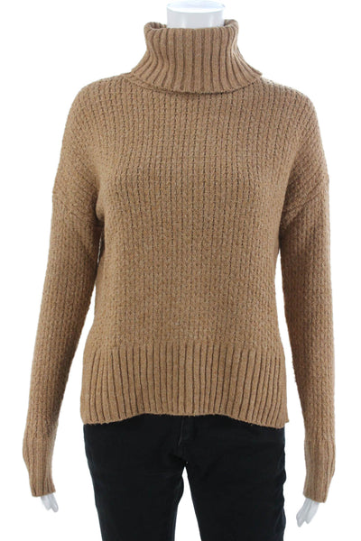 Cupcakes And Cashmere Unisex Brown 100% Cashmere Turtleneck Pullover Size XS