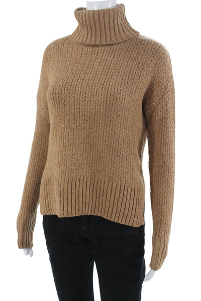 Cupcakes And Cashmere Unisex Brown 100% Cashmere Turtleneck Pullover Size XS