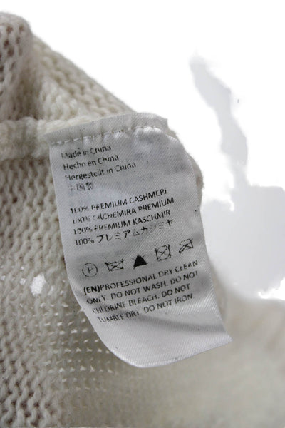 Revive Cashmere Unisex White Pullover Crewneck Alpaca Merino Wool Size XS