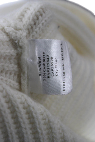 Intermix Unisex Pullover Sweater Beige Crewneck Wool Cashmere Sleeve Size PP