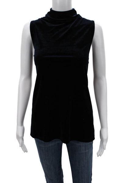 Tahari Womens Mock Neck Sleeveless Tunic Black Size M