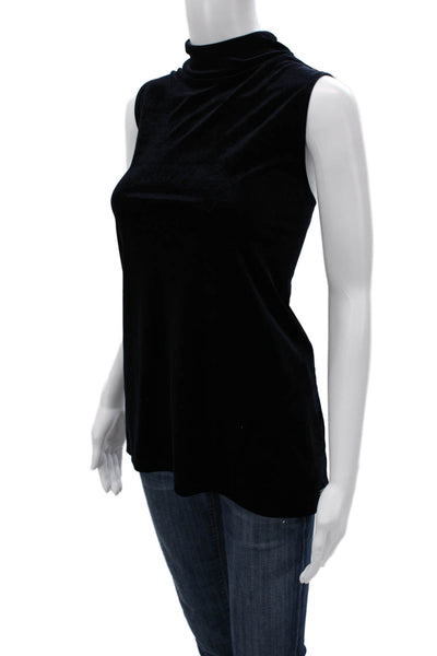 Tahari Womens Mock Neck Sleeveless Tunic Black Size M