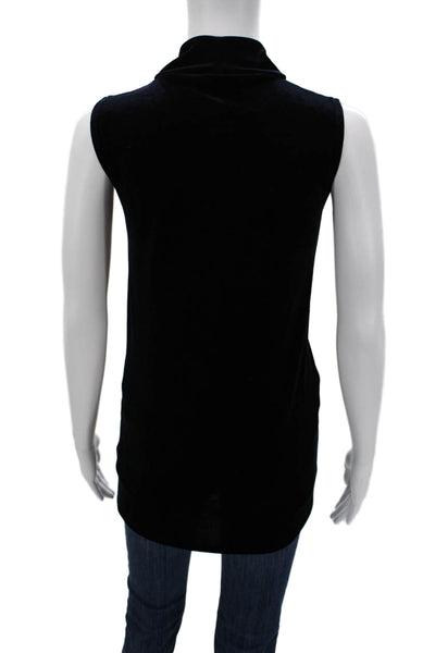 Tahari Womens Mock Neck Sleeveless Tunic Black Size M