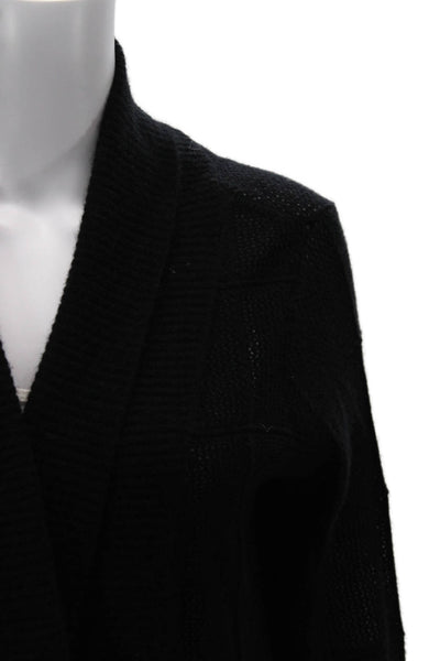 Cashmere Charter Club Unisex Black Cardigan 100% Cashmere Long Sleeve Size S