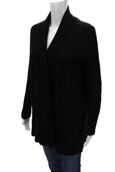Cashmere Charter Club Unisex Black Cardigan 100% Cashmere Long Sleeve Size S