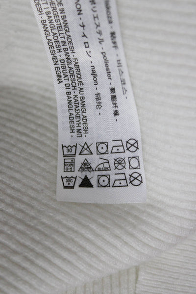 Zara Unisex Cardigan White V-Neck Button Long Sleeve Size S