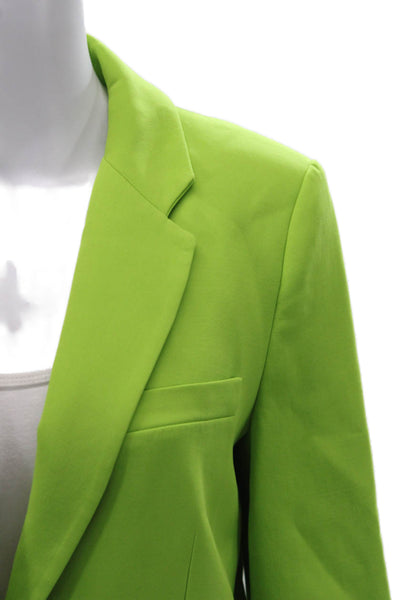 Zara Unisex Green Collared Button Blazer Long Sleeve Wool Blend Size XS