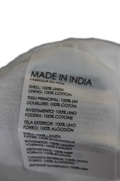 Club Monaco Unisex White Linen Drawstring Beach Shorts Size S