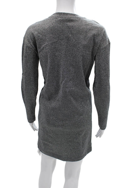 Weekday Women Sweater T-Shirt Dress Dark Gray Knee Length Long Sleeve Size XS