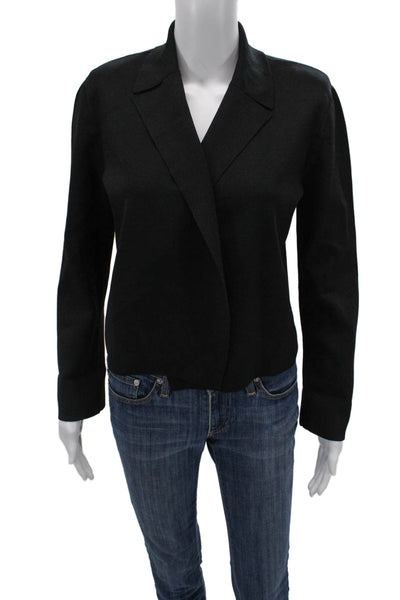 M.M. Lafleur Women Collared Black Blazer Long Sleeve Size M
