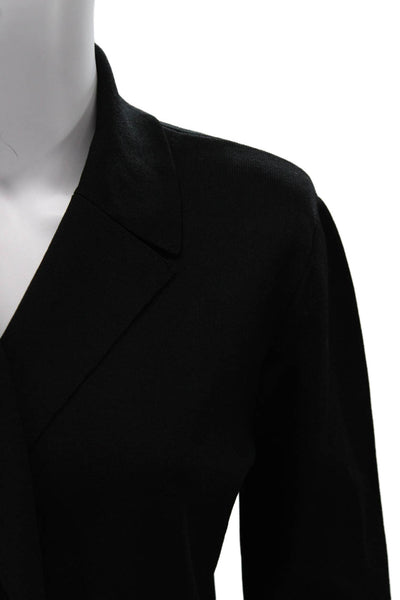 M.M. Lafleur Women Collared Black Blazer Long Sleeve Size M