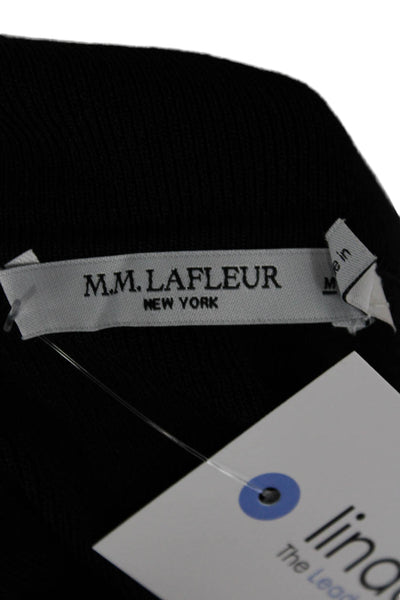 M.M. Lafleur Women Collared Black Blazer Long Sleeve Size M