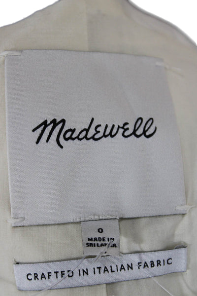 Madewell Womens Sleeveless V-Neck Striped Polyester Vest Size 0