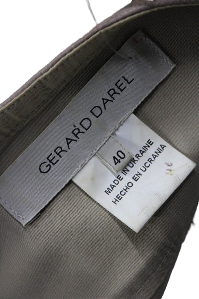 Gerard Darel Women Shift Shirt Dress Beige Sleeveless Knee Length Size 40