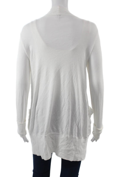Splendid Unisex White Cardigan Sweater Long Sleeve Pima Modal Size L