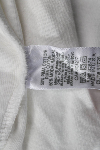 Splendid Unisex White Cardigan Sweater Long Sleeve Pima Modal Size L