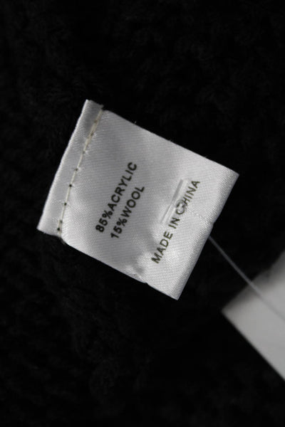 Zoa Unisex Black V Neck Pullover Long Sleeve 85% Acrylic 15% Wool Size M