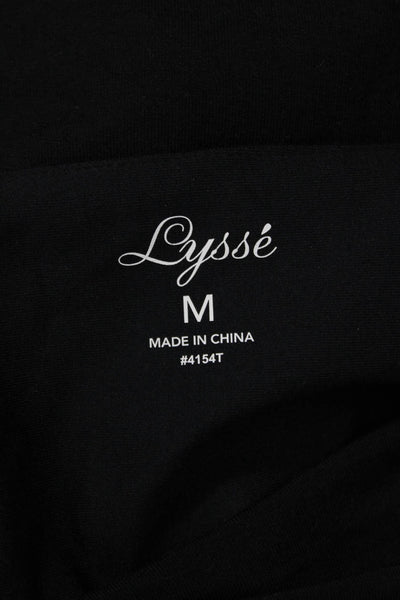 Lysse Women Basic Tunic Black V-Neck Long Sleeve Size M