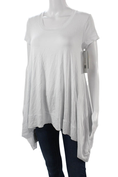Lysse Womens Tunic Short Sleeve White Rayon Spandex Size M