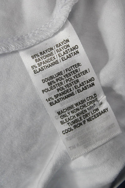 Lysse Womens Tunic Short Sleeve White Rayon Spandex Size M