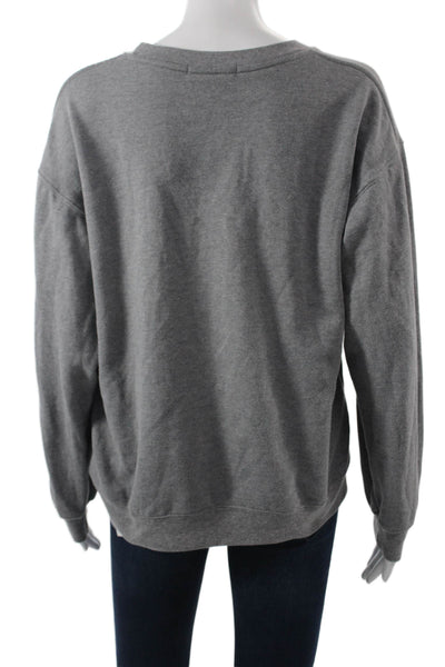 Suburban Riot Womens Pullover Sweatshirts Gray Crew Neck Graphic Quote Size S