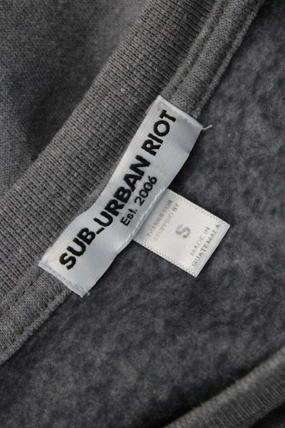Suburban Riot Womens Pullover Sweatshirts Gray Crew Neck Graphic Quote Size S