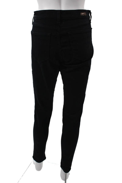 Principle Womens Skinny Jeans Black Denim Mid Rise Size 31