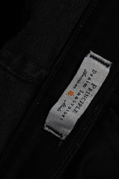 Principle Womens Skinny Jeans Black Denim Mid Rise Size 31