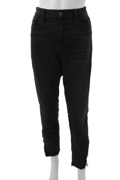 Hidden Women Cropped Ankle Jeans Black High Rise Size 31