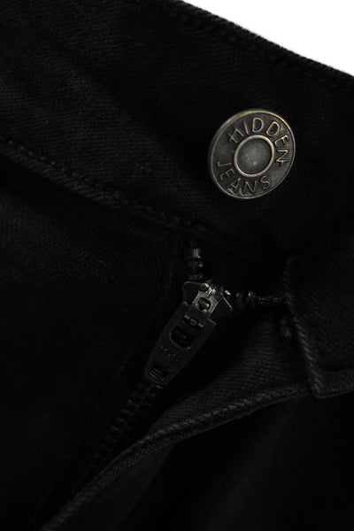 Hidden Women Cropped Ankle Jeans Black High Rise Size 31