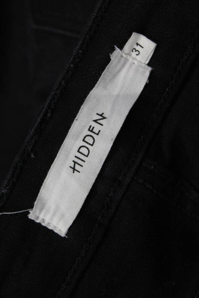 Hidden Women Cropped Ankle Jeans Black High Rise Size 31