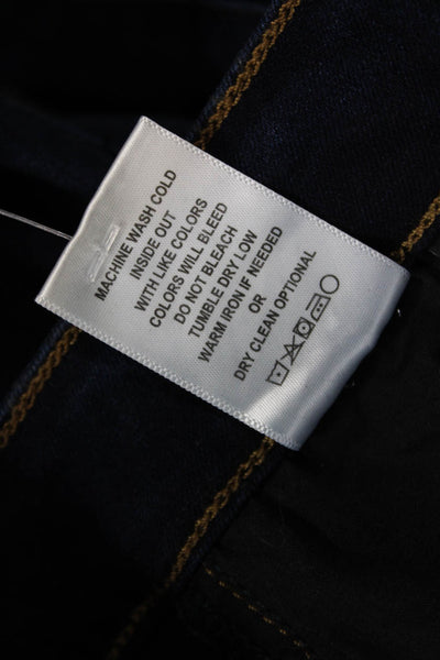 Flying Monkey Womens Skinny Ankle Jeans Dark Blue High Rise Button Size 24