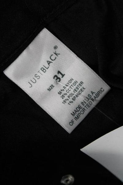 Just Black Womens Skinny Distressed Black Jeans High Rise Size 31