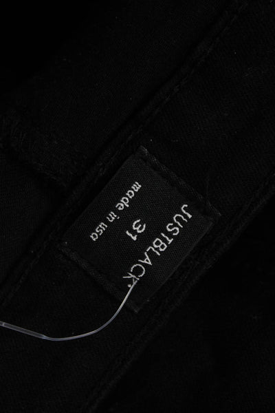 Just Black Womens Skinny Distressed Black Jeans High Rise Size 31