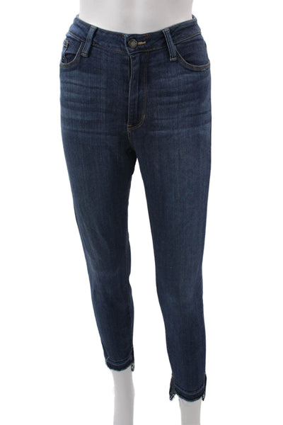 Just Black Womens Ankle Skinny Dark Blue High Rise Jeans Size 31